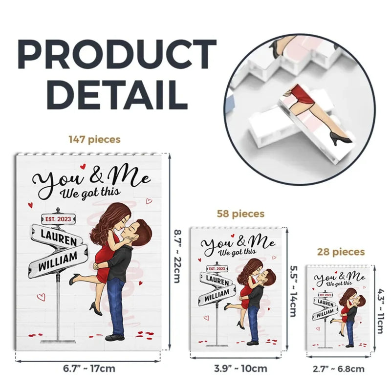 I Love The Way You Are - Couple Personalized Custom Vertical Rectangle Shaped Building Brick Blocks - Gift For Husband Wife, Anniversary