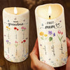 A Garden Of Love Grows In A Grandmother’s Heart - Family Personalized Custom LED Candle - Gift For Mom, Grandma