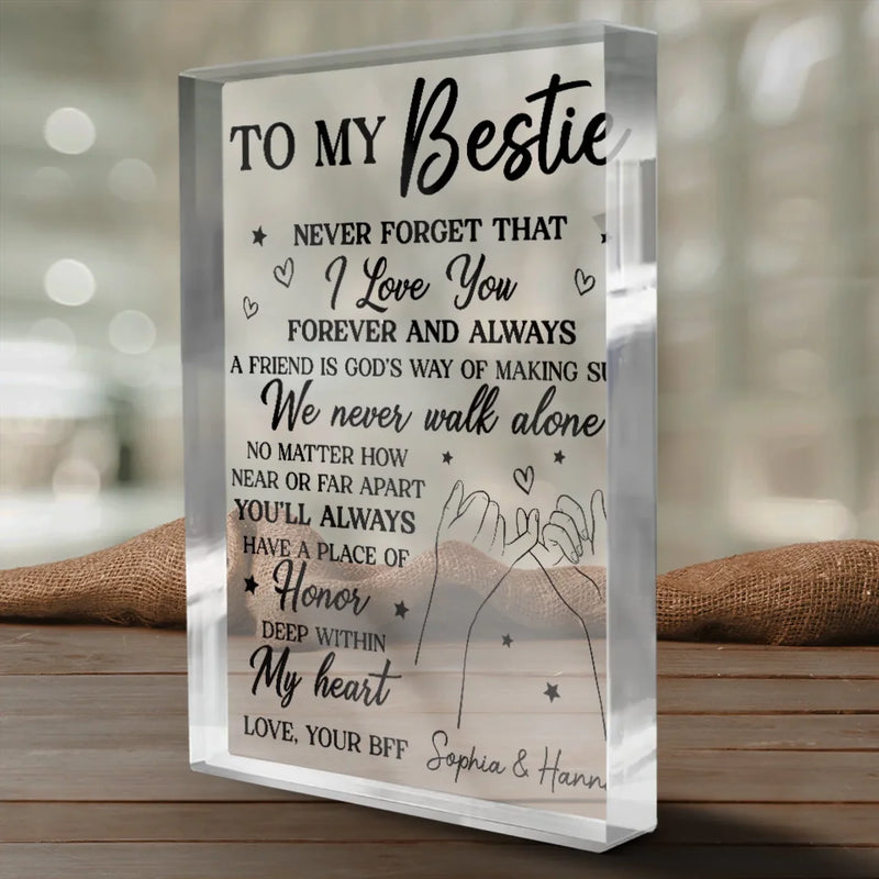 Custom Name Best Friend Gifts - Personalized Shaped Acrylic Plaque