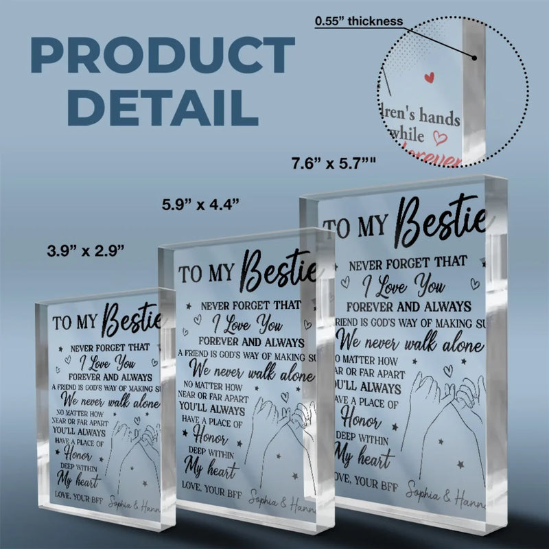 Custom Name Best Friend Gifts - Personalized Shaped Acrylic Plaque