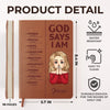 God Says I Am Fearfully And Wonderfully Made - Family Personalized Custom Leather Journal - Gift For Yourself, Best Friends, Siblings, Family Members