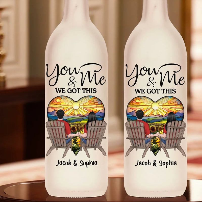 Custom Name You and Me Couple Gifts - Personalized Bottle Lamp
