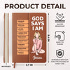 God Says I Am Defined By His Love - Family Personalized Custom Leather Journal - Gift For Yourself, Best Friends, Siblings, Family Members