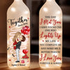 Let Love Light The Way - Couple Personalized Custom Bottle Lamp - Gift For Husband Wife, Anniversary