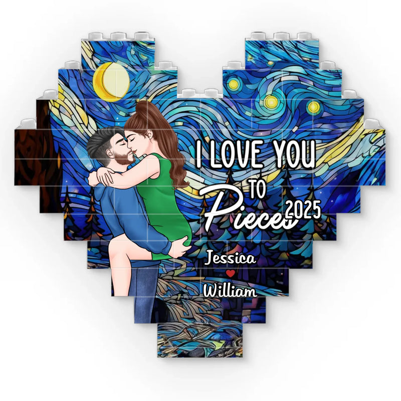 You Are My Forever And Always - Couple Personalized Custom Heart Shaped Building Brick Blocks - Gift For Husband Wife, Anniversary