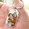Custom Photo Celebrating The Day Our Journey Began - Couple Personalized Custom Keychain - Christmas Gift For Husband Wife, Anniversary