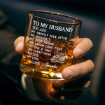 Custom Name Husband Love Gift - Personalized Whiskey Glass