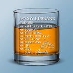 Custom Name Husband Love Gift - Personalized Whiskey Glass