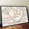 Grandkids Bring Joy To Every Corner Of Your Heart - Family Personalized Custom Horizontal Poster - Gift For Grandma, Grandpa, Grandkid