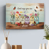 God Says You Are - Family Personalized Custom Horizontal Canvas - Gift For Yourself, Best Friends, Siblings, Family Members