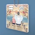 Custom Name Memorial Dad Gifts - Personalized Car Ornament