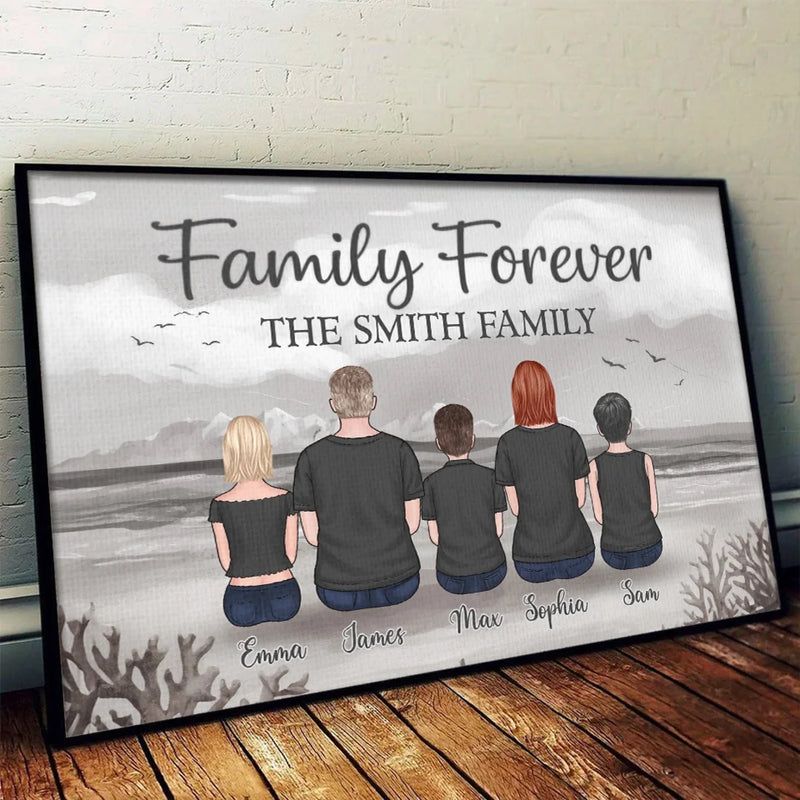 Family Forever, Bound By Love - Family Personalized Custom Horizontal Poster - Gift For Family Members
