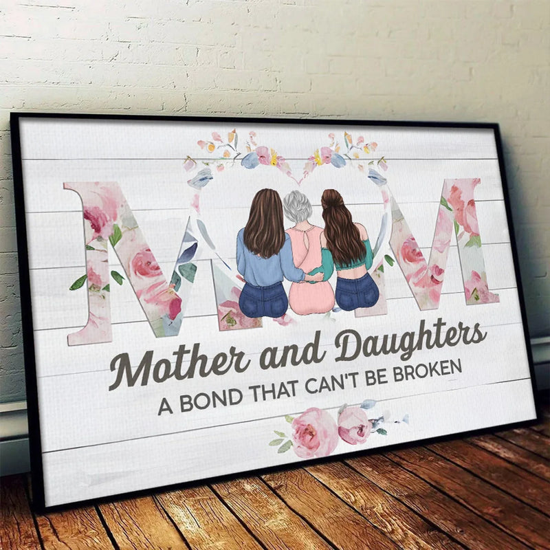 Every Daughter Dreams Of A Mom Like Mine - Family Personalized Custom Horizontal Poster - Gift For Mom, Daughter