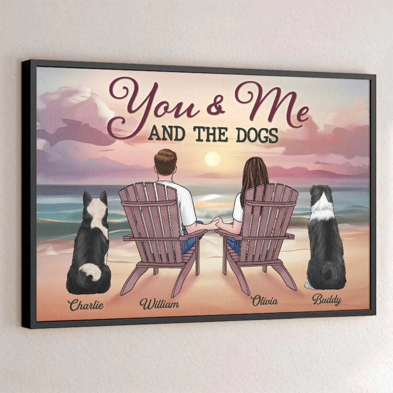 Pawsitively In Love - Couple Personalized Custom Horizontal Poster - Gift For Husband Wife, Anniversary