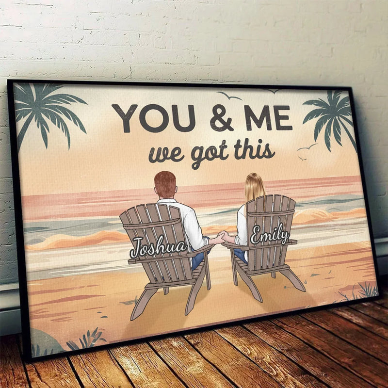 Our Love Is An Adventure - Couple Personalized Custom Horizontal Poster - Gift For Husband Wife, Anniversary