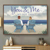 You're My Happy Place - Couple Personalized Custom Horizontal Poster - Gift For Husband Wife, Anniversary