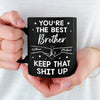 You're The Best Brother - Family Personalized Custom Black Mug - Gift For Family Members