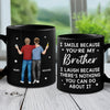 A Brother's Bond Is Unbreakable And Forever - Family Personalized Custom Black Mug - Gift For Family Members