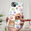 Custom Photo Pawsitively In Love - Dog & Cat Personalized Custom 3D Inflated Effect Printed Clear Phone Case - Gift For Pet Owners, Pet Lovers