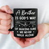 We Never Walk Alone - Family Personalized Custom Black Mug - Gift For Family Members