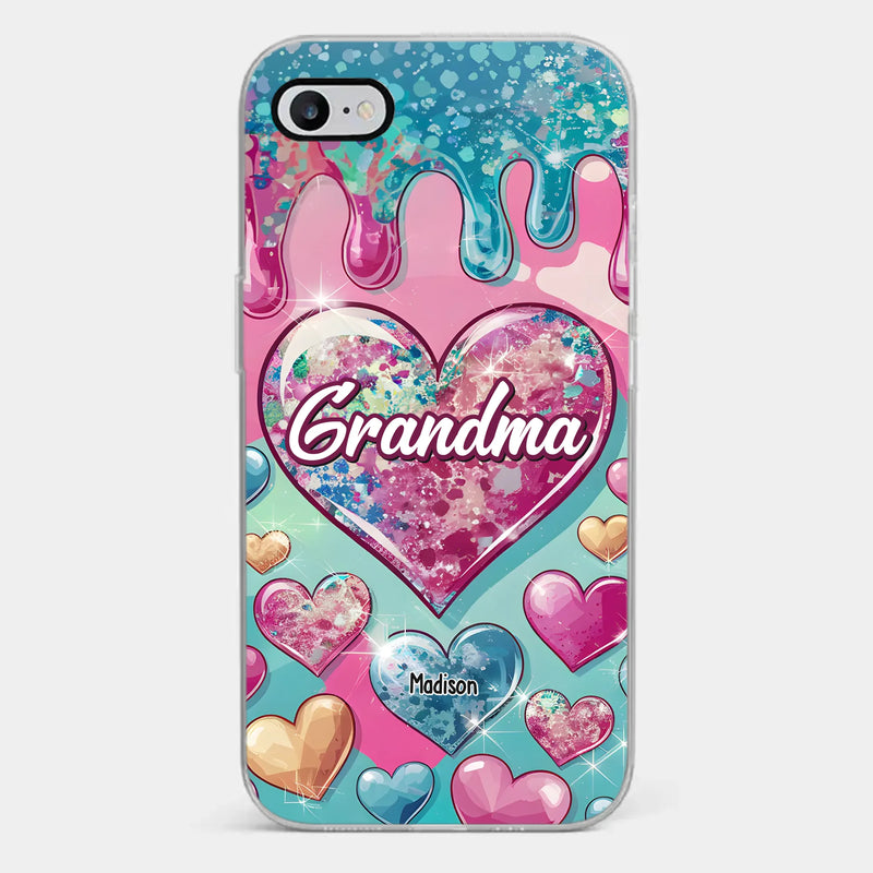 Custom Name Heart Grandma Gifts - Personalized Phone Case