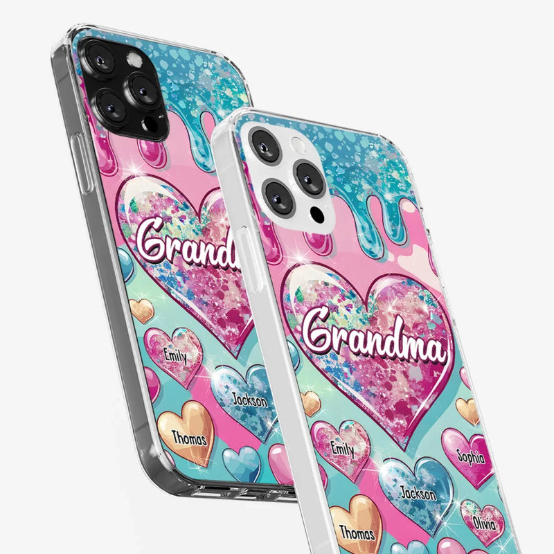 Custom Name Heart Grandma Gifts - Personalized Phone Case