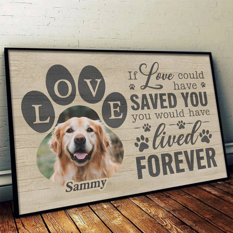 Custom Photo A Piece Of My Heart Is With You Forever - Memorial Personalized Custom Horizontal Poster - Sympathy Gift For Pet Owners, Pet Lovers