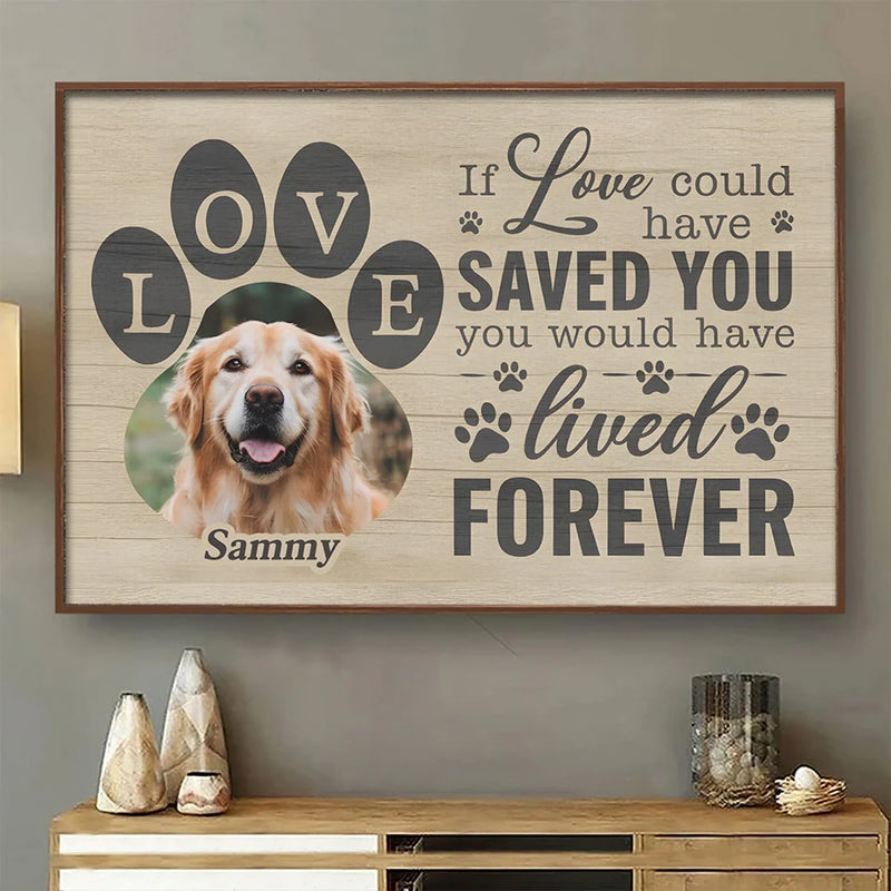 Custom Photo A Piece Of My Heart Is With You Forever - Memorial Personalized Custom Horizontal Poster - Sympathy Gift For Pet Owners, Pet Lovers