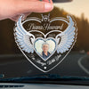 Custom Photo One Day With You, Forever With You - Memorial Personalized Custom Car Ornament - Acrylic Custom Shaped - Sympathy Gift For Family Members