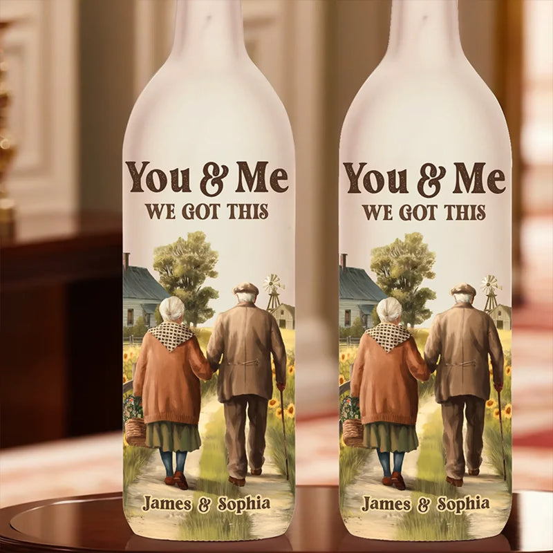 Custom Name You & Me Couple Gifts - Personalized Bottle Lamp