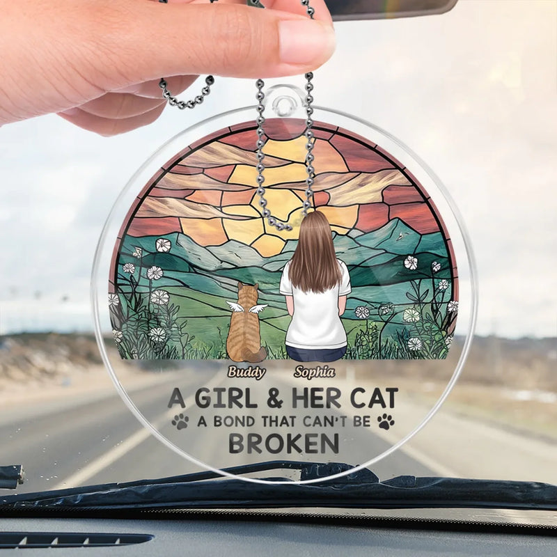 We Are Always Together Even I'm Not Here - Memorial Personalized Custom Car Ornament - Acrylic Custom Shaped - Sympathy Gift For Pet Owners, Pet Lovers