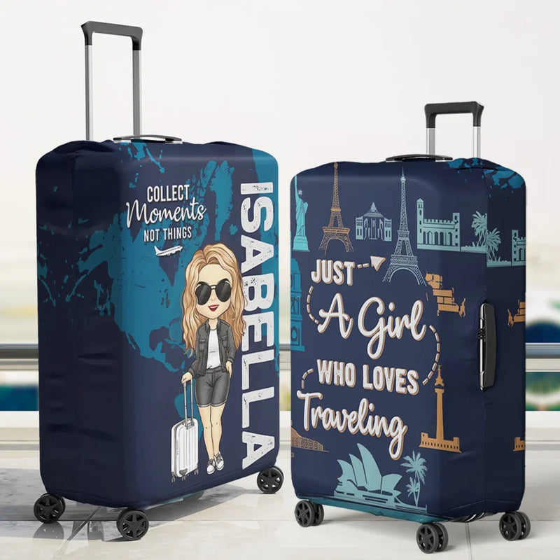 Journey To Where Your Heart Sings - Travel Personalized Custom Luggage Cover - Summer Vacation Gift, Gift For Adventure Travel Lovers
