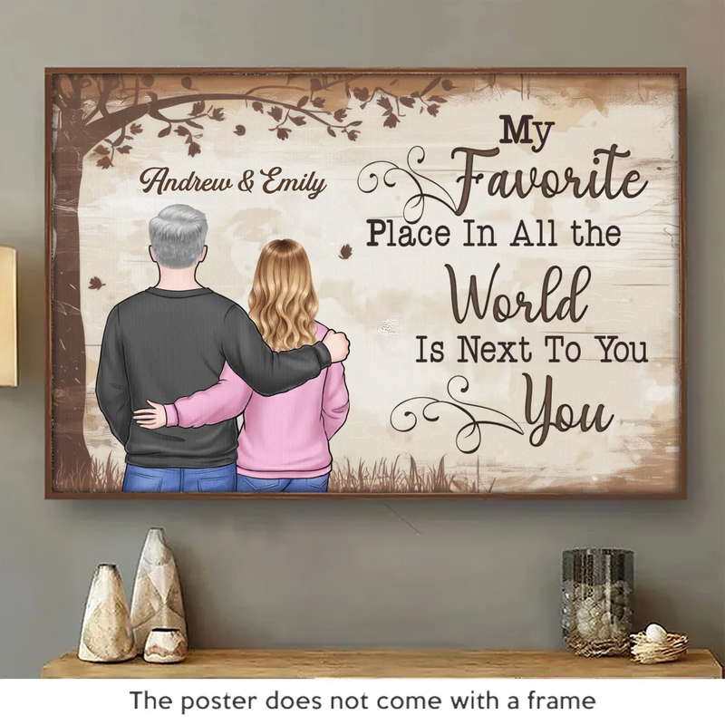 Custom Name Favorite Place Couple Gifts - Personalized Poster