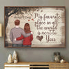 My Heart Is Yours - Couple Personalized Custom Horizontal Poster - Gift For Husband Wife, Anniversary