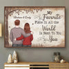 With You, I Am Always At Peace - Couple Personalized Custom Horizontal Poster - Gift For Husband Wife, Anniversary