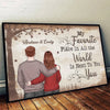 With You, I Am Always At Peace - Couple Personalized Custom Horizontal Poster - Gift For Husband Wife, Anniversary