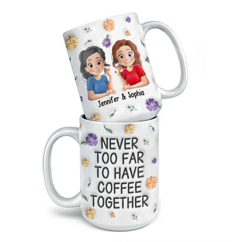 True Friendship Stands The Test Of Time - Bestie Personalized Custom 3D Inflated Effect Printed Mug -  Gift For Best Friends, BFF, Sister