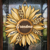 A Flower Blooms With A Grandmother's Love - Family Personalized Custom Shaped Home Decor Wood Sign - House Warming Gift For Mom, Grandma