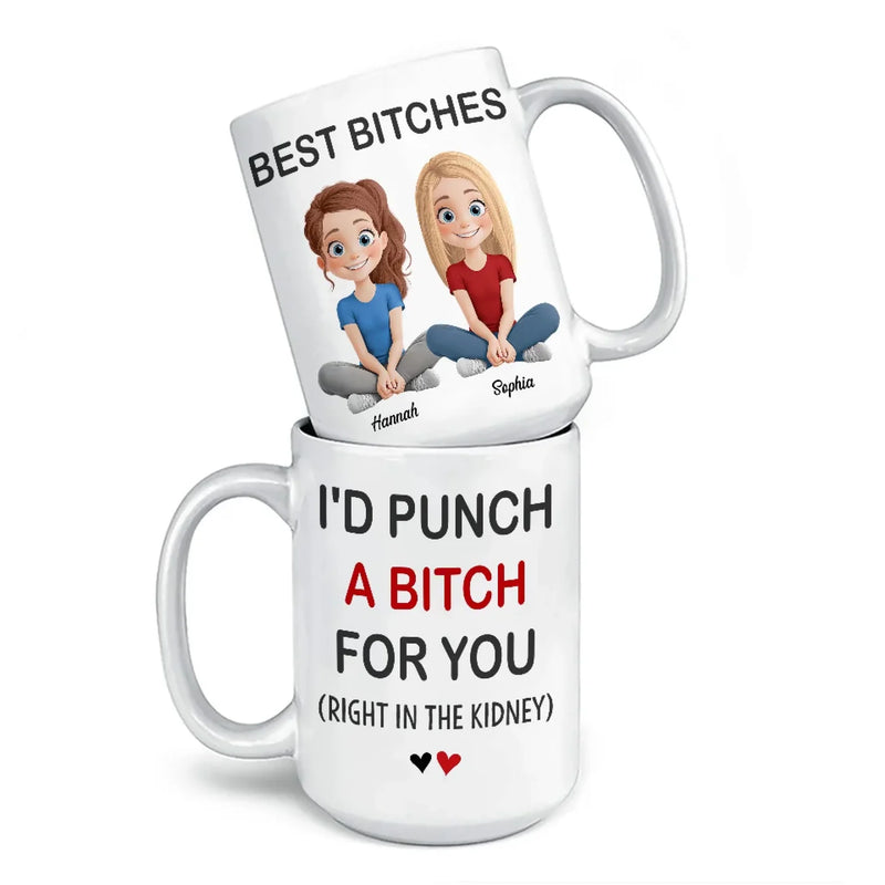 Life Is Better With You By My Side - Bestie Personalized Custom Mug - Gift For Best Friends, BFF, Sister