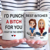 Life Is Better With You By My Side - Bestie Personalized Custom Mug - Gift For Best Friends, BFF, Sister