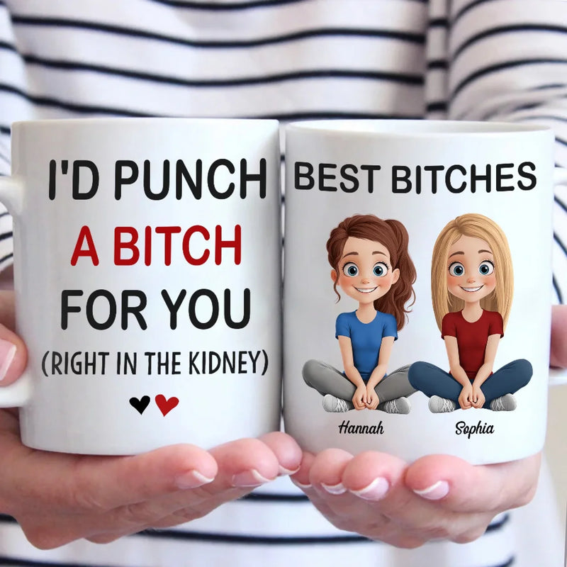 Life Is Better With You By My Side - Bestie Personalized Custom Mug - Gift For Best Friends, BFF, Sister