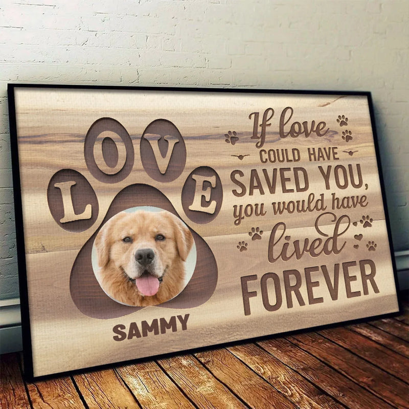 Custom Photo No Longer By My Side, But Always In My Soul - Memorial Personalized Custom Horizontal Poster - Sympathy Gift For Pet Owners, Pet Lovers