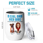 Custom Name Dog Lover Bond Gifts - Personalized Wine Tumbler