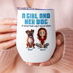 Custom Name Dog Lover Bond Gifts - Personalized Wine Tumbler