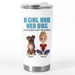 Custom Name Dog Lover Bond Gifts - Personalized Wine Tumbler