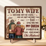 Custom Funny Wife Love Quote Anniversary Gifts - Personalized Wooden Plaque