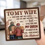 Custom Funny Wife Love Quote Anniversary Gifts - Personalized Wooden Plaque