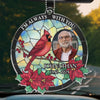 Custom Photo The Love Remains, Though You Are Gone - Memorial Personalized Custom Car Ornament - Acrylic Custom Shaped - Sympathy Gift For Family Members
