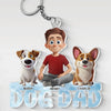 Love Is A Wagging Tail - Dog & Cat Personalized Custom Shaped Acrylic Keychain - Gift For Pet Owners, Pet Lovers