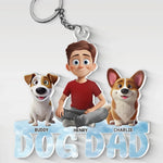 Custom Name Dog Dad Gifts - Personalized Acrylic Keychain